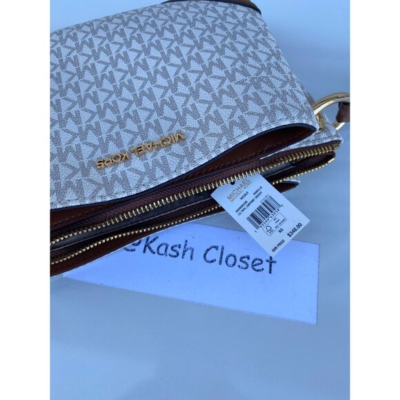 Michael Kors crossbody nicole large triple compartment bag MK signature vanilla - Picture 9 of 9